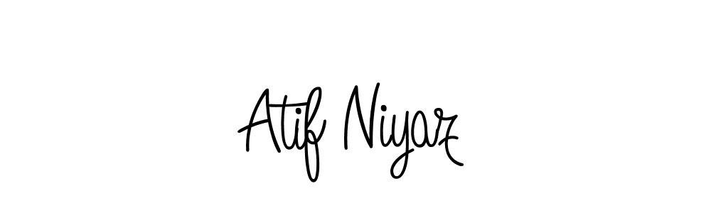 Make a beautiful signature design for name Atif Niyaz. With this signature (Angelique-Rose-font-FFP) style, you can create a handwritten signature for free. Atif Niyaz signature style 5 images and pictures png