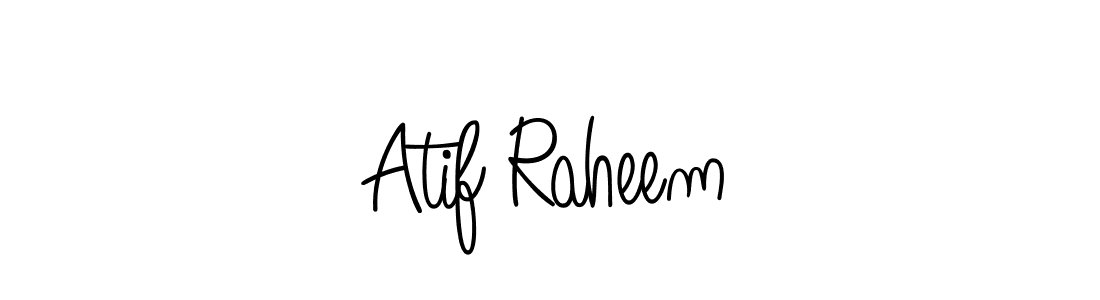 How to make Atif Raheem name signature. Use Angelique-Rose-font-FFP style for creating short signs online. This is the latest handwritten sign. Atif Raheem signature style 5 images and pictures png