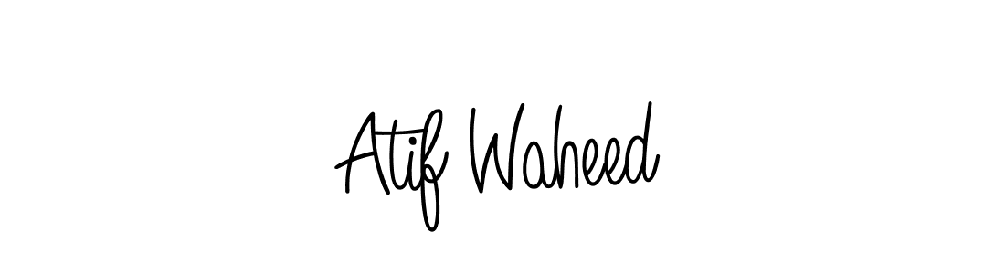 The best way (Angelique-Rose-font-FFP) to make a short signature is to pick only two or three words in your name. The name Atif Waheed include a total of six letters. For converting this name. Atif Waheed signature style 5 images and pictures png
