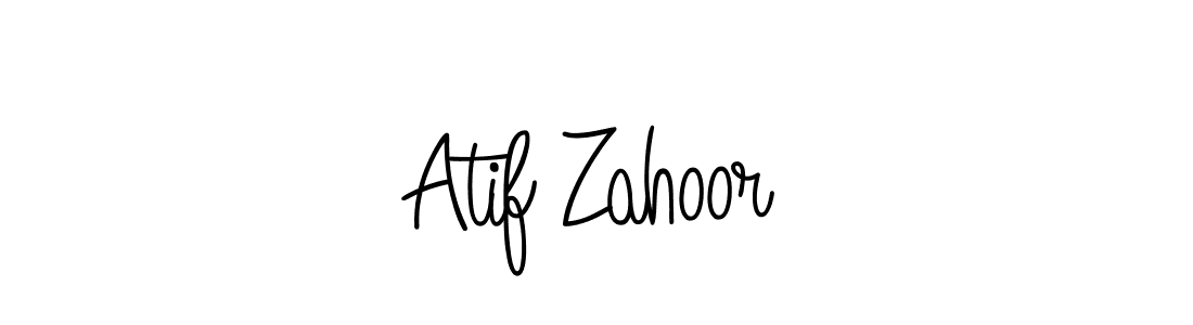 How to make Atif Zahoor name signature. Use Angelique-Rose-font-FFP style for creating short signs online. This is the latest handwritten sign. Atif Zahoor signature style 5 images and pictures png