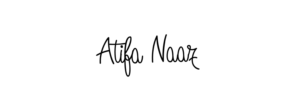 How to make Atifa Naaz name signature. Use Angelique-Rose-font-FFP style for creating short signs online. This is the latest handwritten sign. Atifa Naaz signature style 5 images and pictures png