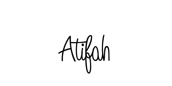 You should practise on your own different ways (Angelique-Rose-font-FFP) to write your name (Atifah) in signature. don't let someone else do it for you. Atifah signature style 5 images and pictures png