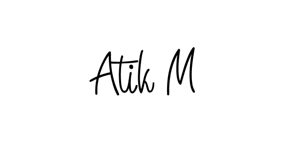 Also we have Atik M name is the best signature style. Create professional handwritten signature collection using Angelique-Rose-font-FFP autograph style. Atik M signature style 5 images and pictures png