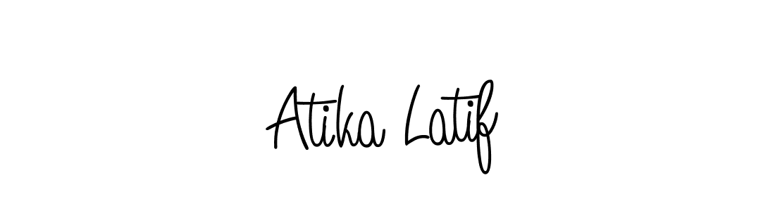Make a beautiful signature design for name Atika Latif. With this signature (Angelique-Rose-font-FFP) style, you can create a handwritten signature for free. Atika Latif signature style 5 images and pictures png