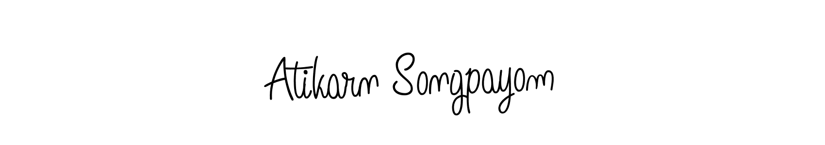 Also we have Atikarn Songpayom name is the best signature style. Create professional handwritten signature collection using Angelique-Rose-font-FFP autograph style. Atikarn Songpayom signature style 5 images and pictures png