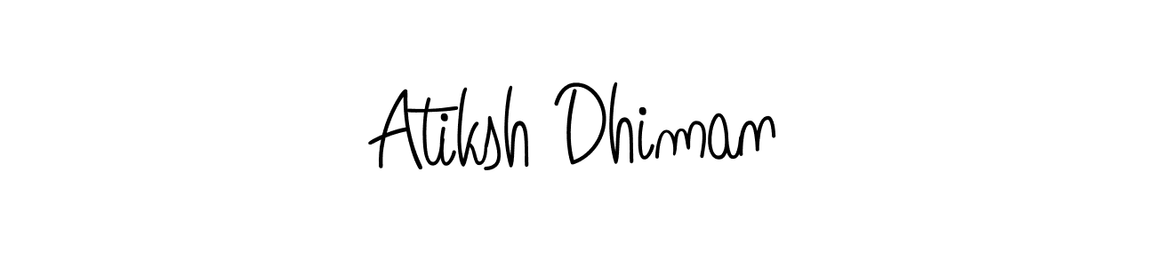 It looks lik you need a new signature style for name Atiksh Dhiman. Design unique handwritten (Angelique-Rose-font-FFP) signature with our free signature maker in just a few clicks. Atiksh Dhiman signature style 5 images and pictures png