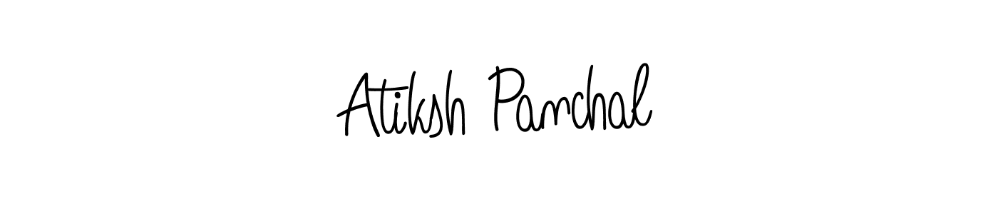 Use a signature maker to create a handwritten signature online. With this signature software, you can design (Angelique-Rose-font-FFP) your own signature for name Atiksh Panchal. Atiksh Panchal signature style 5 images and pictures png