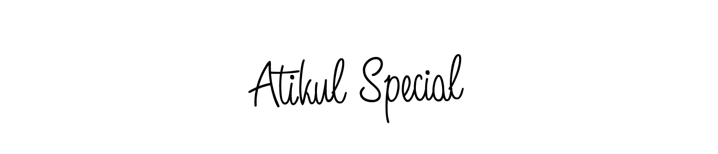 The best way (Angelique-Rose-font-FFP) to make a short signature is to pick only two or three words in your name. The name Atikul Special include a total of six letters. For converting this name. Atikul Special signature style 5 images and pictures png