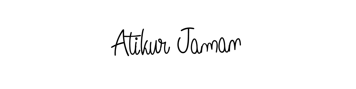 The best way (Angelique-Rose-font-FFP) to make a short signature is to pick only two or three words in your name. The name Atikur Jaman include a total of six letters. For converting this name. Atikur Jaman signature style 5 images and pictures png