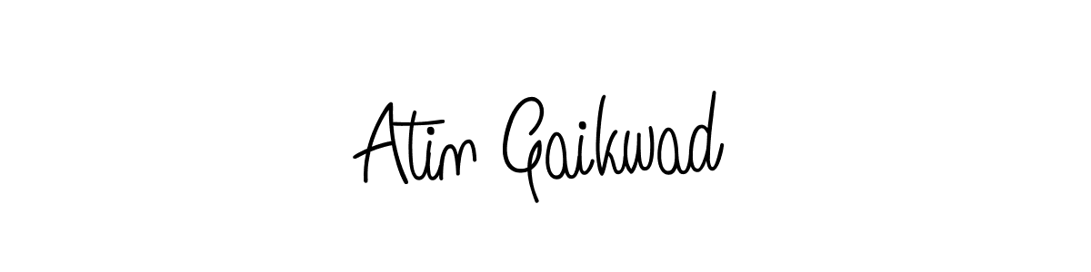 Use a signature maker to create a handwritten signature online. With this signature software, you can design (Angelique-Rose-font-FFP) your own signature for name Atin Gaikwad. Atin Gaikwad signature style 5 images and pictures png