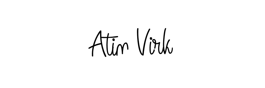 Create a beautiful signature design for name Atin Virk. With this signature (Angelique-Rose-font-FFP) fonts, you can make a handwritten signature for free. Atin Virk signature style 5 images and pictures png