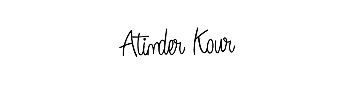 Angelique-Rose-font-FFP is a professional signature style that is perfect for those who want to add a touch of class to their signature. It is also a great choice for those who want to make their signature more unique. Get Atinder Kour name to fancy signature for free. Atinder Kour signature style 5 images and pictures png
