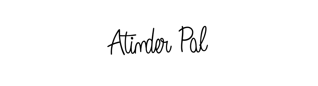 How to make Atinder Pal name signature. Use Angelique-Rose-font-FFP style for creating short signs online. This is the latest handwritten sign. Atinder Pal signature style 5 images and pictures png