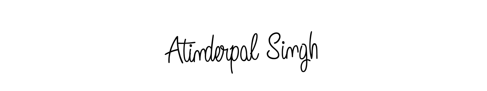 You should practise on your own different ways (Angelique-Rose-font-FFP) to write your name (Atinderpal Singh) in signature. don't let someone else do it for you. Atinderpal Singh signature style 5 images and pictures png