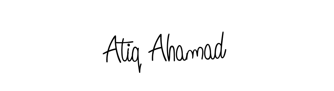 Make a beautiful signature design for name Atiq Ahamad. With this signature (Angelique-Rose-font-FFP) style, you can create a handwritten signature for free. Atiq Ahamad signature style 5 images and pictures png