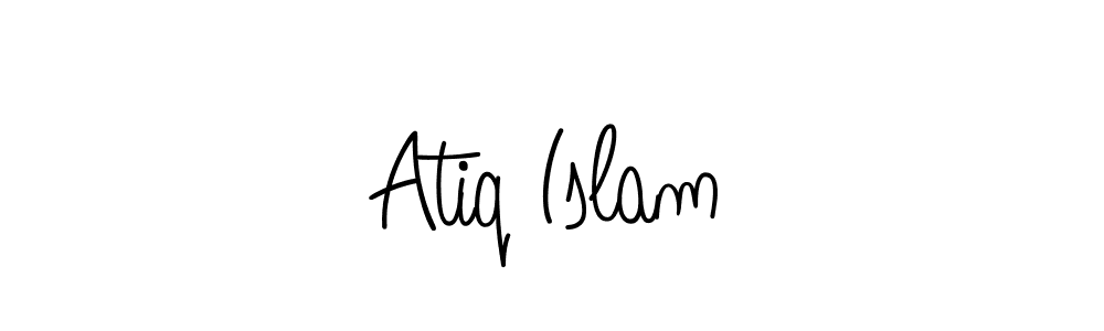 Make a beautiful signature design for name Atiq Islam. With this signature (Angelique-Rose-font-FFP) style, you can create a handwritten signature for free. Atiq Islam signature style 5 images and pictures png