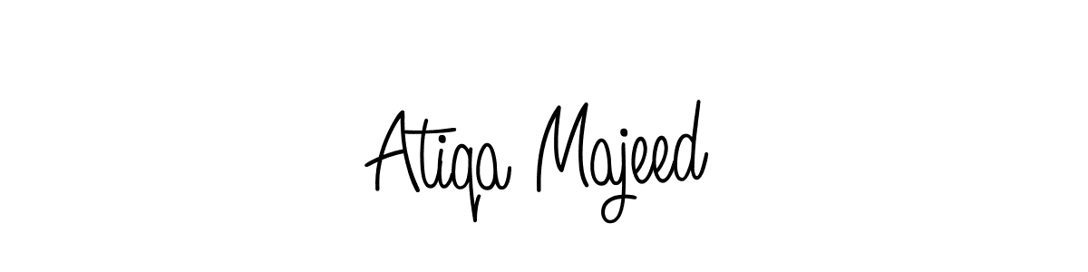 Angelique-Rose-font-FFP is a professional signature style that is perfect for those who want to add a touch of class to their signature. It is also a great choice for those who want to make their signature more unique. Get Atiqa Majeed name to fancy signature for free. Atiqa Majeed signature style 5 images and pictures png