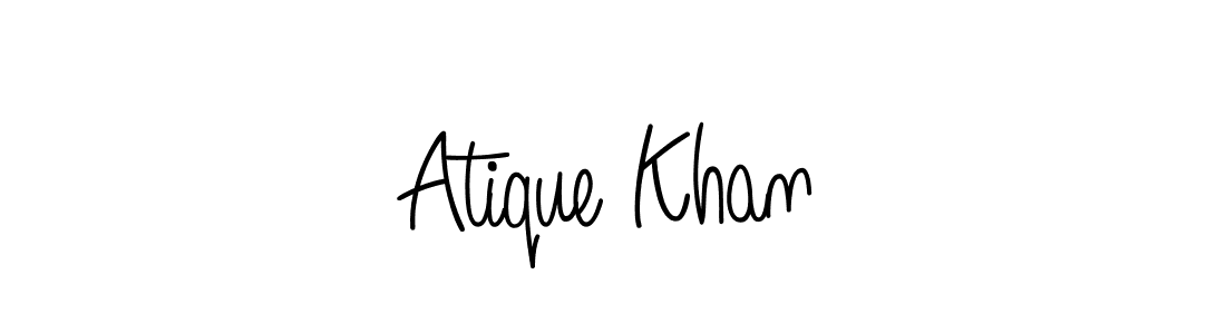 Angelique-Rose-font-FFP is a professional signature style that is perfect for those who want to add a touch of class to their signature. It is also a great choice for those who want to make their signature more unique. Get Atique Khan name to fancy signature for free. Atique Khan signature style 5 images and pictures png