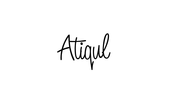 Use a signature maker to create a handwritten signature online. With this signature software, you can design (Angelique-Rose-font-FFP) your own signature for name Atiqul. Atiqul signature style 5 images and pictures png