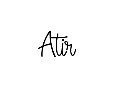 You should practise on your own different ways (Angelique-Rose-font-FFP) to write your name (Atir) in signature. don't let someone else do it for you. Atir signature style 5 images and pictures png