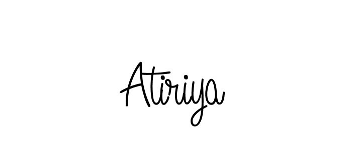 You should practise on your own different ways (Angelique-Rose-font-FFP) to write your name (Atiriya) in signature. don't let someone else do it for you. Atiriya signature style 5 images and pictures png