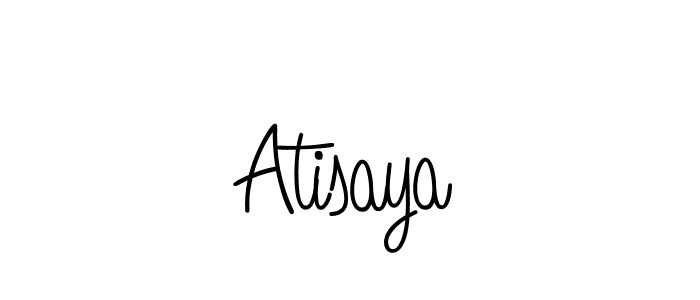 You should practise on your own different ways (Angelique-Rose-font-FFP) to write your name (Atisaya) in signature. don't let someone else do it for you. Atisaya signature style 5 images and pictures png
