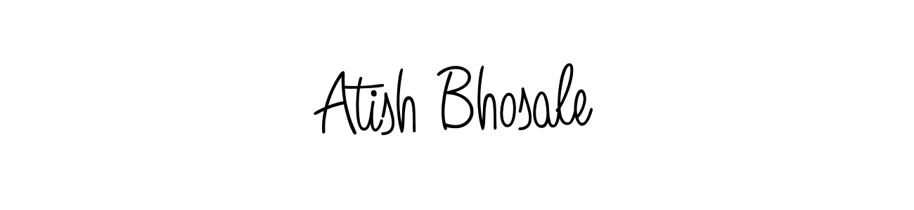 How to make Atish Bhosale name signature. Use Angelique-Rose-font-FFP style for creating short signs online. This is the latest handwritten sign. Atish Bhosale signature style 5 images and pictures png