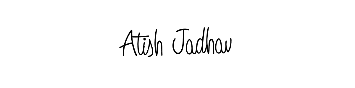 if you are searching for the best signature style for your name Atish Jadhav. so please give up your signature search. here we have designed multiple signature styles  using Angelique-Rose-font-FFP. Atish Jadhav signature style 5 images and pictures png