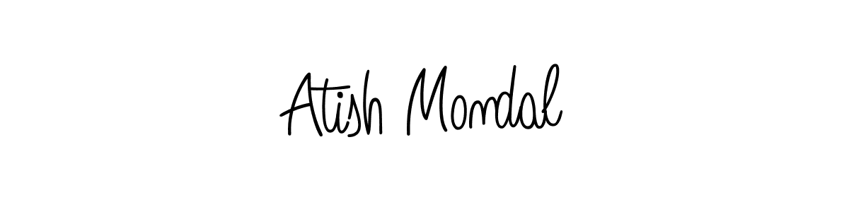 Make a beautiful signature design for name Atish Mondal. With this signature (Angelique-Rose-font-FFP) style, you can create a handwritten signature for free. Atish Mondal signature style 5 images and pictures png