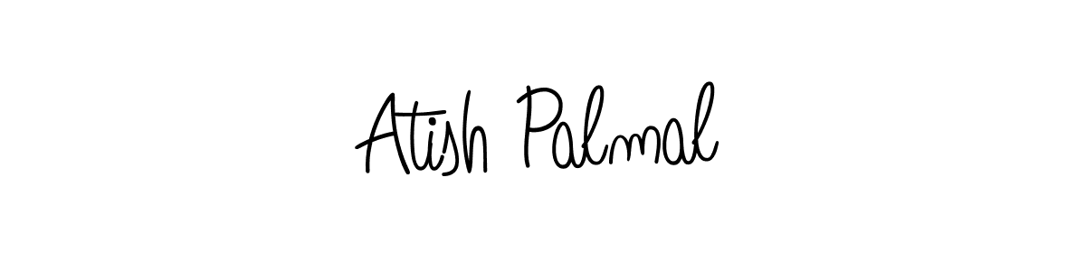 How to make Atish Palmal name signature. Use Angelique-Rose-font-FFP style for creating short signs online. This is the latest handwritten sign. Atish Palmal signature style 5 images and pictures png