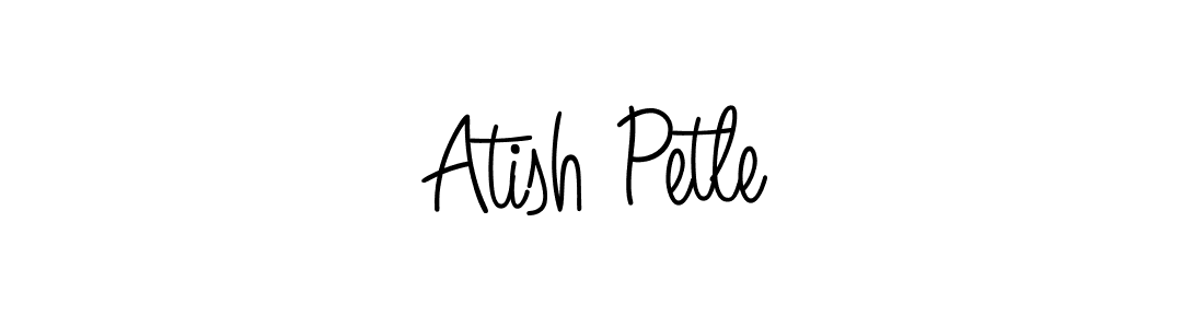 Atish Petle stylish signature style. Best Handwritten Sign (Angelique-Rose-font-FFP) for my name. Handwritten Signature Collection Ideas for my name Atish Petle. Atish Petle signature style 5 images and pictures png