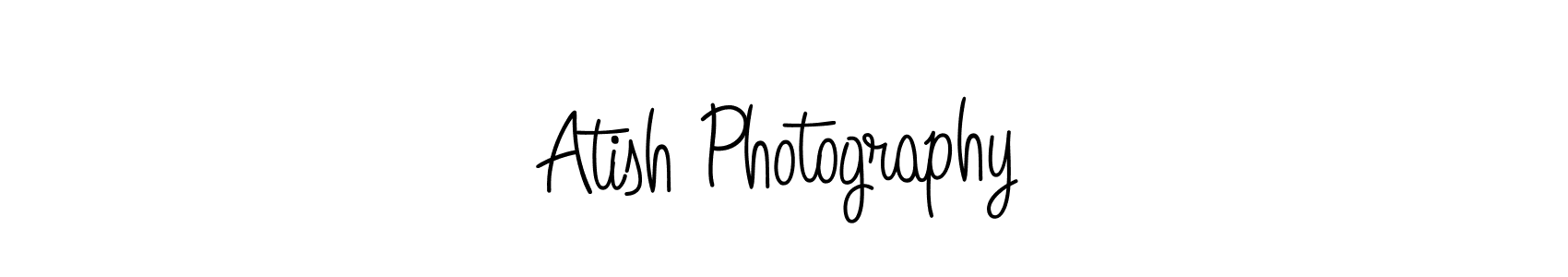 Use a signature maker to create a handwritten signature online. With this signature software, you can design (Angelique-Rose-font-FFP) your own signature for name Atish Photography. Atish Photography signature style 5 images and pictures png