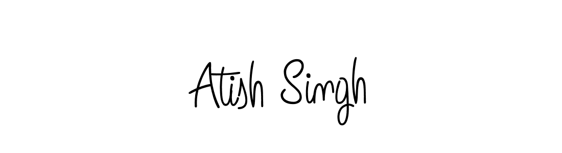 How to make Atish Singh name signature. Use Angelique-Rose-font-FFP style for creating short signs online. This is the latest handwritten sign. Atish Singh signature style 5 images and pictures png