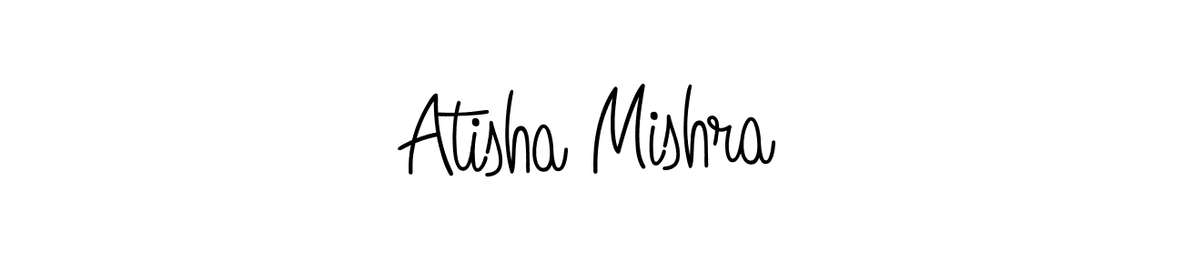 You should practise on your own different ways (Angelique-Rose-font-FFP) to write your name (Atisha Mishra) in signature. don't let someone else do it for you. Atisha Mishra signature style 5 images and pictures png