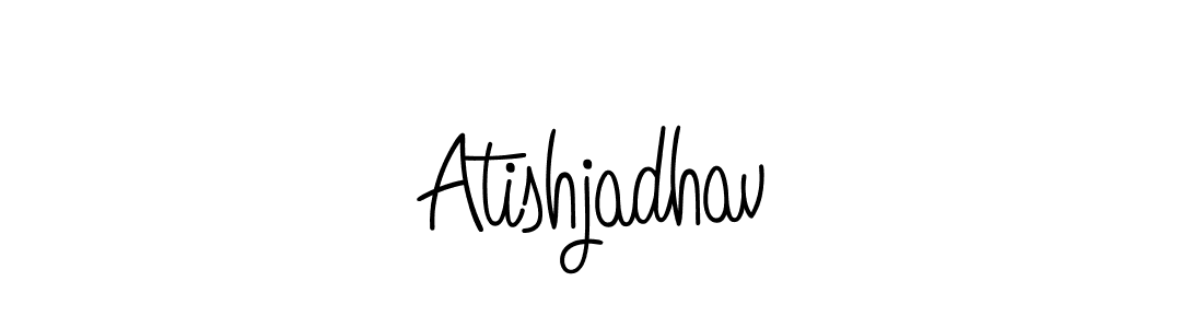 How to make Atishjadhav name signature. Use Angelique-Rose-font-FFP style for creating short signs online. This is the latest handwritten sign. Atishjadhav signature style 5 images and pictures png