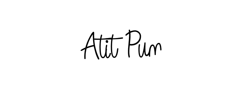 How to make Atit Pun signature? Angelique-Rose-font-FFP is a professional autograph style. Create handwritten signature for Atit Pun name. Atit Pun signature style 5 images and pictures png