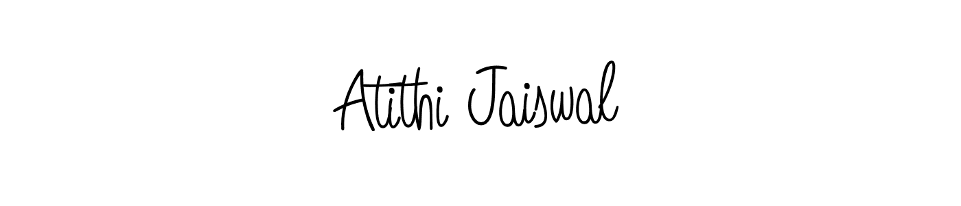 You should practise on your own different ways (Angelique-Rose-font-FFP) to write your name (Atithi Jaiswal) in signature. don't let someone else do it for you. Atithi Jaiswal signature style 5 images and pictures png