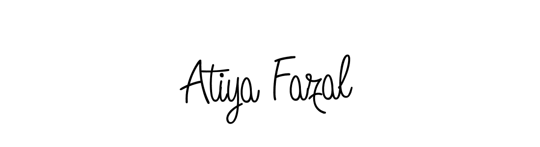 The best way (Angelique-Rose-font-FFP) to make a short signature is to pick only two or three words in your name. The name Atiya Fazal include a total of six letters. For converting this name. Atiya Fazal signature style 5 images and pictures png