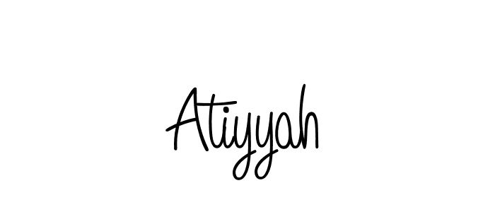 Use a signature maker to create a handwritten signature online. With this signature software, you can design (Angelique-Rose-font-FFP) your own signature for name Atiyyah. Atiyyah signature style 5 images and pictures png