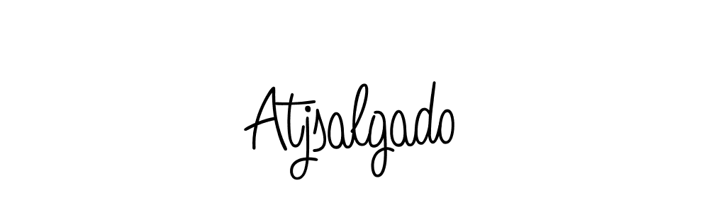 The best way (Angelique-Rose-font-FFP) to make a short signature is to pick only two or three words in your name. The name Atjsalgado include a total of six letters. For converting this name. Atjsalgado signature style 5 images and pictures png