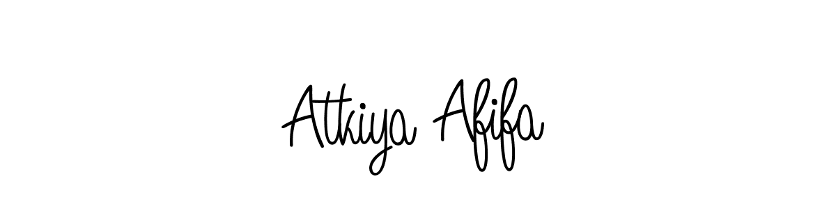 It looks lik you need a new signature style for name Atkiya Afifa. Design unique handwritten (Angelique-Rose-font-FFP) signature with our free signature maker in just a few clicks. Atkiya Afifa signature style 5 images and pictures png