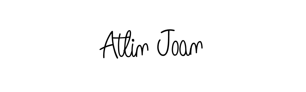 Make a beautiful signature design for name Atlin Joan. With this signature (Angelique-Rose-font-FFP) style, you can create a handwritten signature for free. Atlin Joan signature style 5 images and pictures png