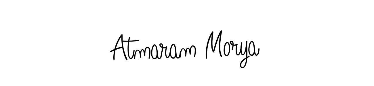 You should practise on your own different ways (Angelique-Rose-font-FFP) to write your name (Atmaram Morya) in signature. don't let someone else do it for you. Atmaram Morya signature style 5 images and pictures png