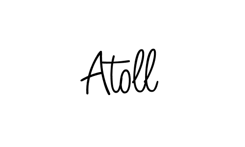 How to make Atoll name signature. Use Angelique-Rose-font-FFP style for creating short signs online. This is the latest handwritten sign. Atoll signature style 5 images and pictures png