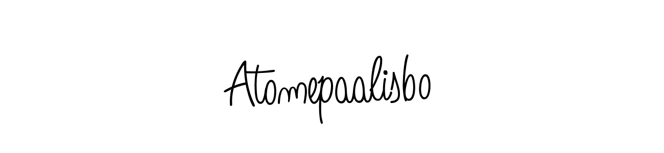 How to make Atomepaalisbo name signature. Use Angelique-Rose-font-FFP style for creating short signs online. This is the latest handwritten sign. Atomepaalisbo signature style 5 images and pictures png