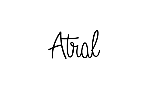 Design your own signature with our free online signature maker. With this signature software, you can create a handwritten (Angelique-Rose-font-FFP) signature for name Atral. Atral signature style 5 images and pictures png