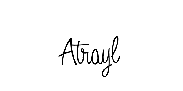 Make a beautiful signature design for name Atrayl. With this signature (Angelique-Rose-font-FFP) style, you can create a handwritten signature for free. Atrayl signature style 5 images and pictures png