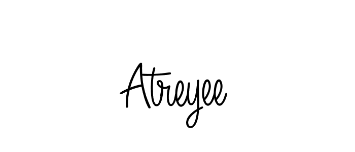 Also we have Atreyee name is the best signature style. Create professional handwritten signature collection using Angelique-Rose-font-FFP autograph style. Atreyee signature style 5 images and pictures png