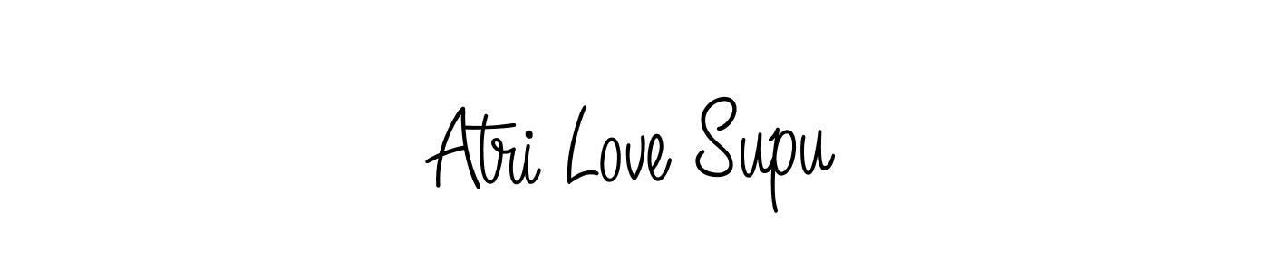 Atri Love Supu stylish signature style. Best Handwritten Sign (Angelique-Rose-font-FFP) for my name. Handwritten Signature Collection Ideas for my name Atri Love Supu. Atri Love Supu signature style 5 images and pictures png
