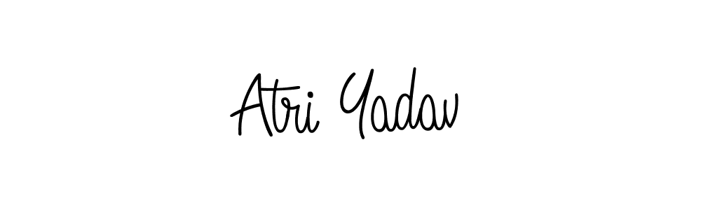 Make a beautiful signature design for name Atri Yadav. With this signature (Angelique-Rose-font-FFP) style, you can create a handwritten signature for free. Atri Yadav signature style 5 images and pictures png